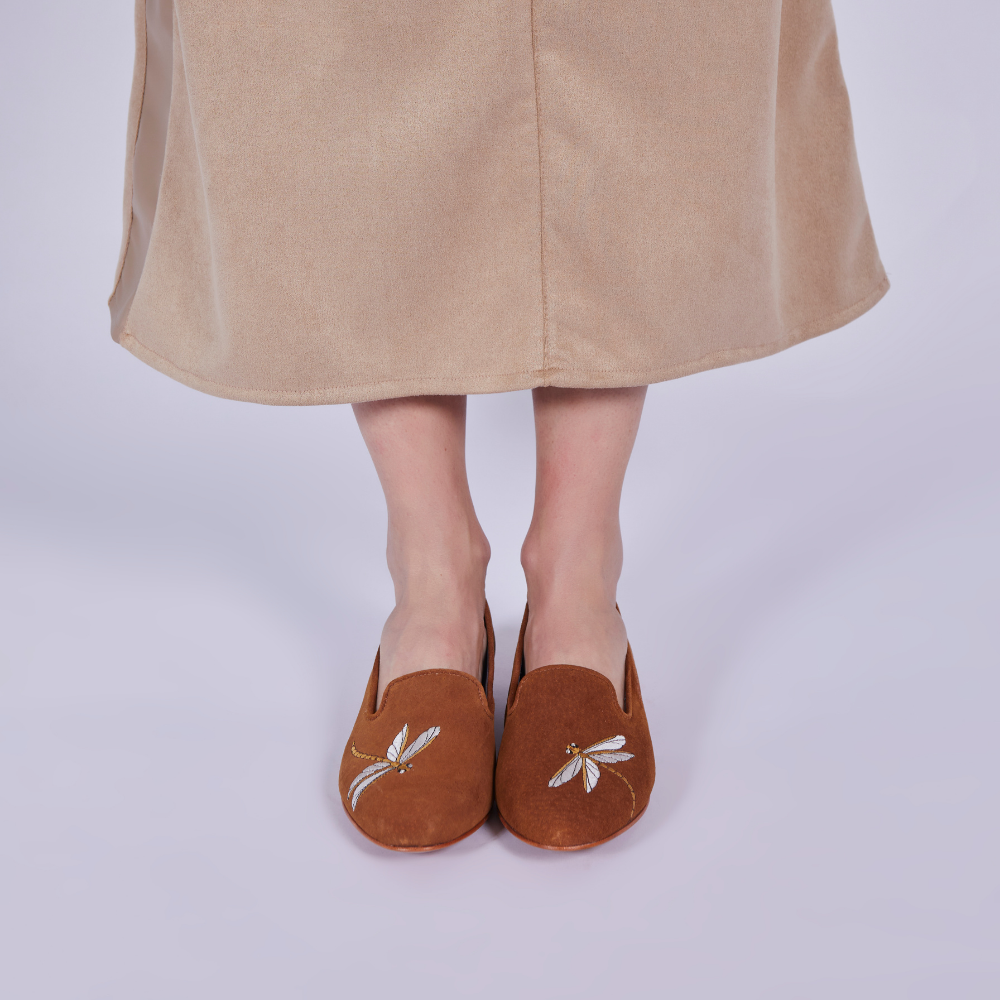 Loafer Libélula Camurça Cashew