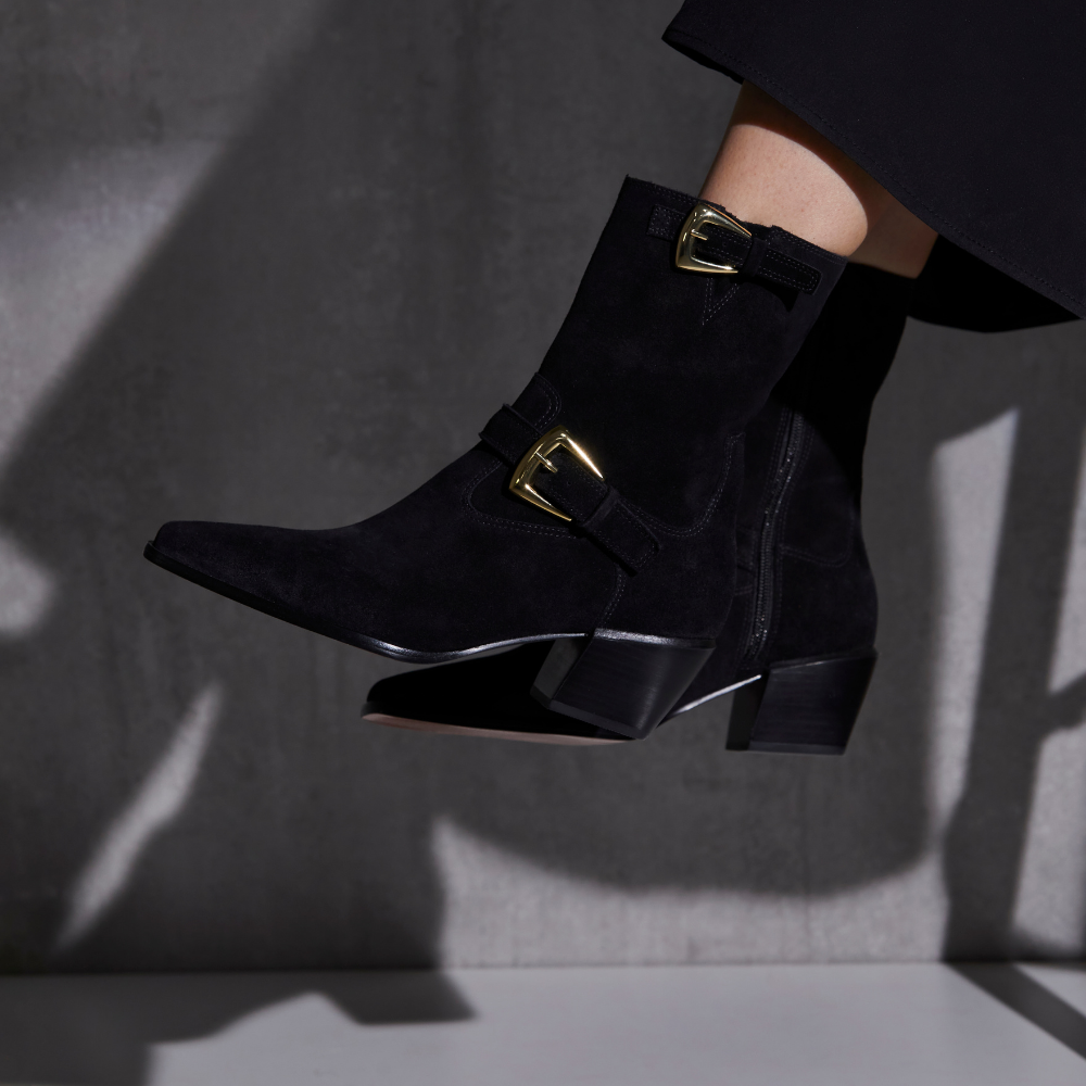 Bota Nashville Camurça Preto