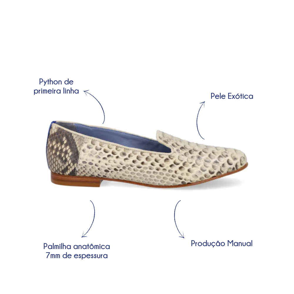 Loafer Python Branco
