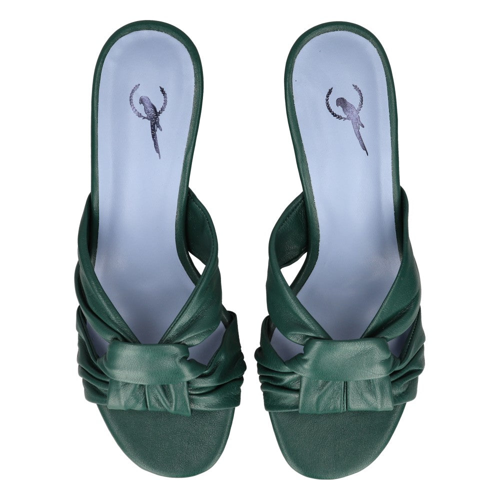 Mule Knot Couro Verde