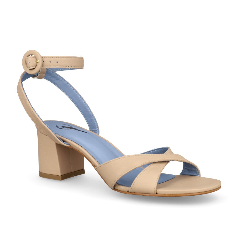 Sandalia Cross couro Avelã