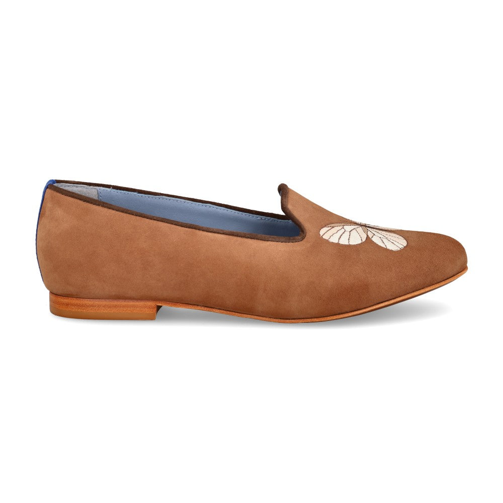 Loafer Butterfly Wild Camurça Marrom