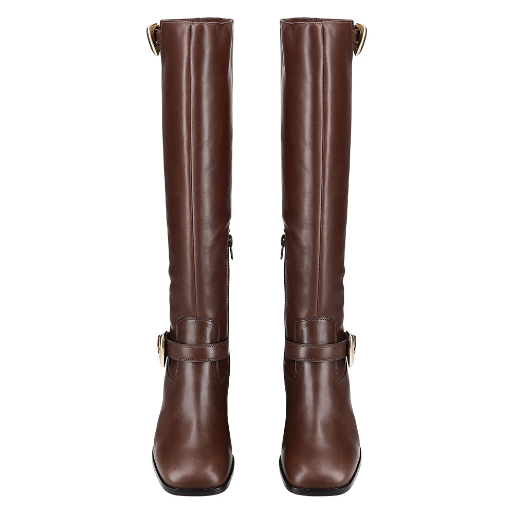 Bota Sela Couro Marrom