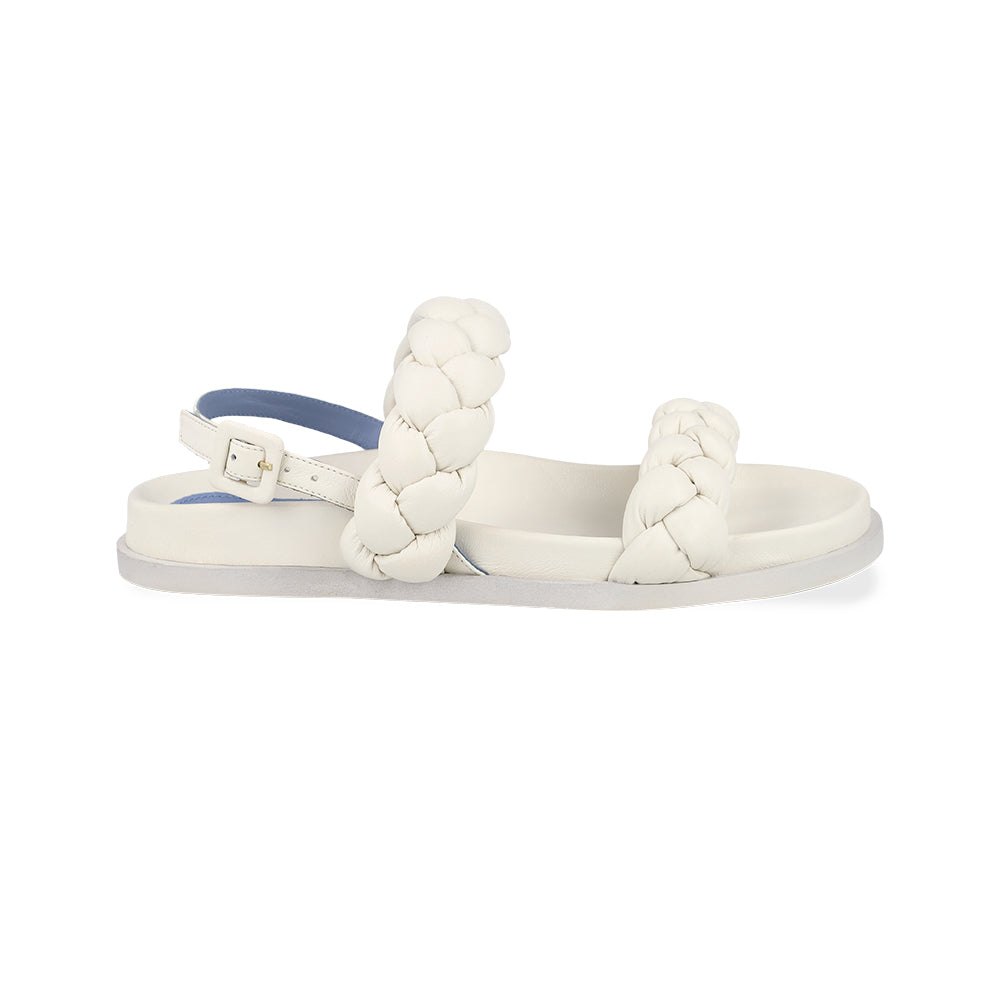 Papete Braids Couro Off White