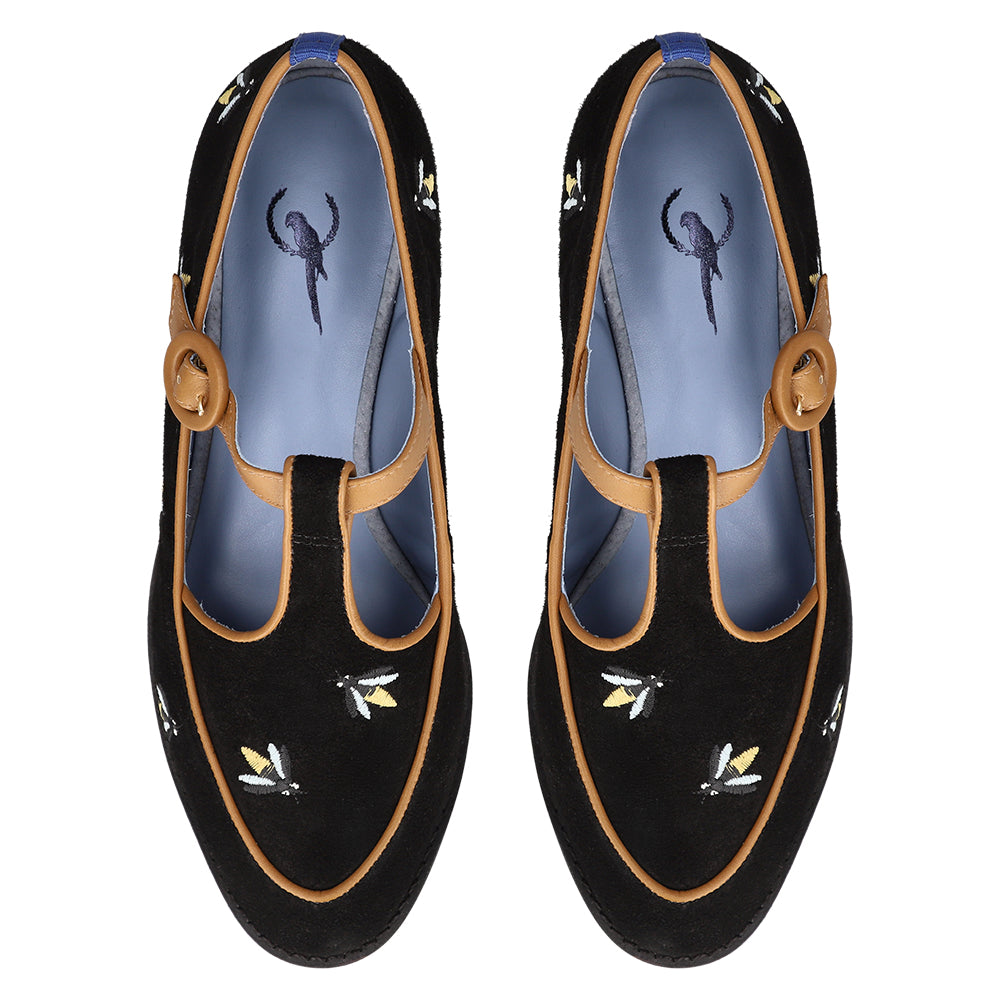 Loafer Buckle Firefly Camurça Preto