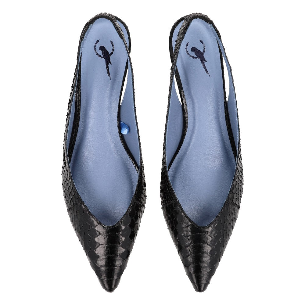 Slingback Python Preto