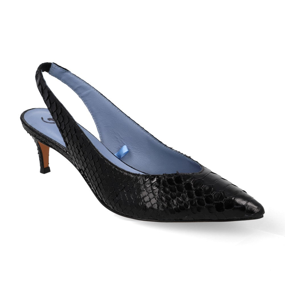 Slingback Python Preto