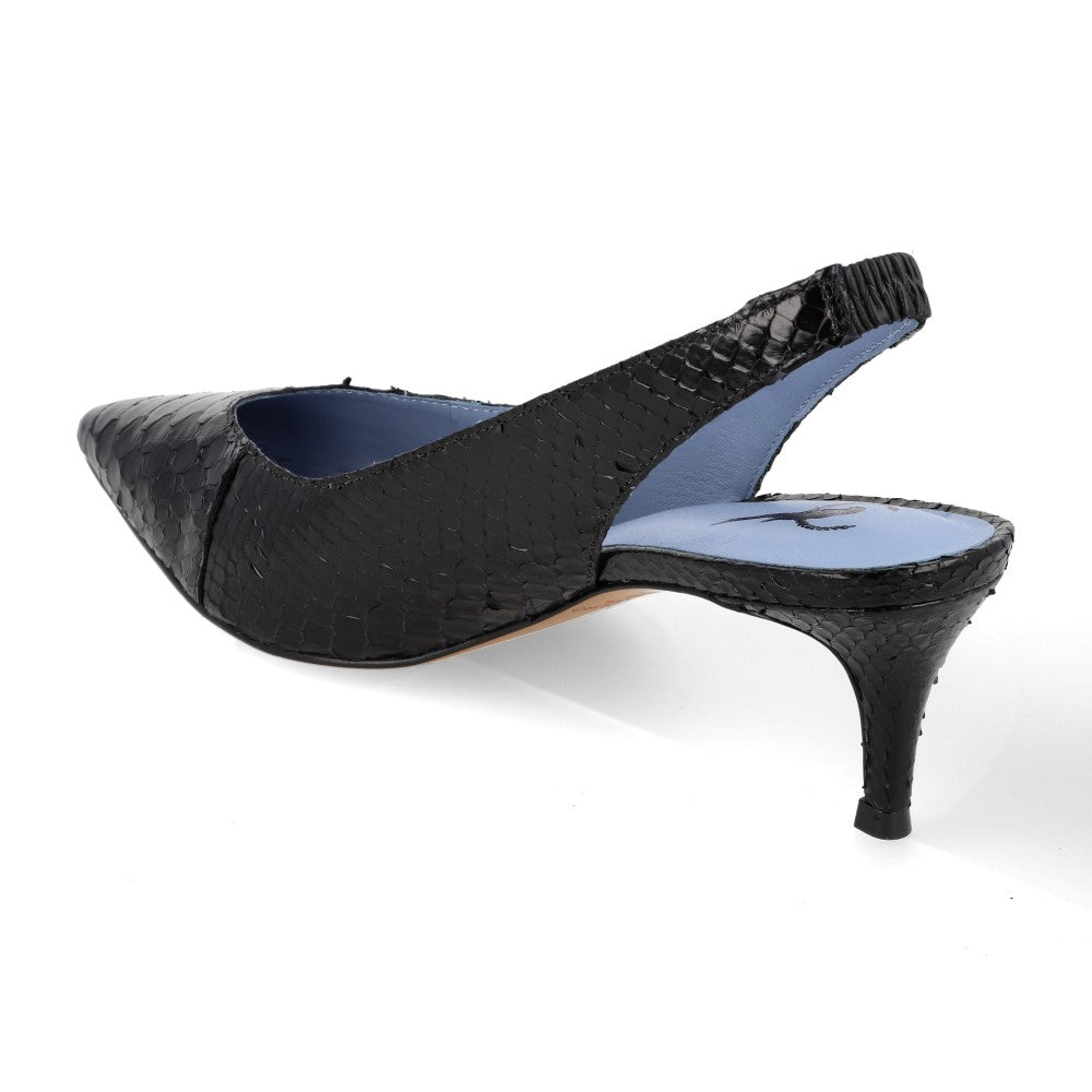 Slingback Python Preto