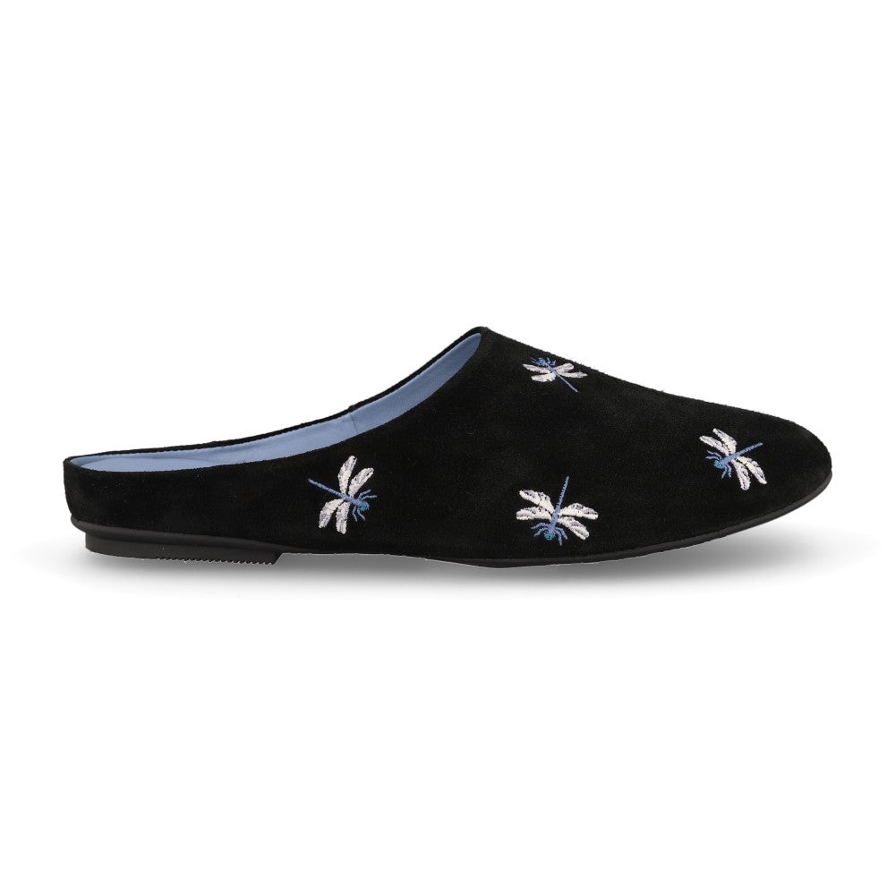Slip Tóquio Libélula Camurça Preto