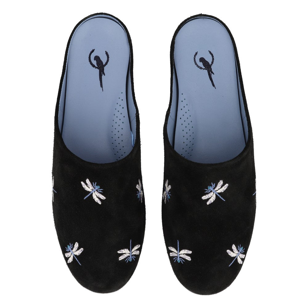 Slip Tóquio Libélula Camurça Preto