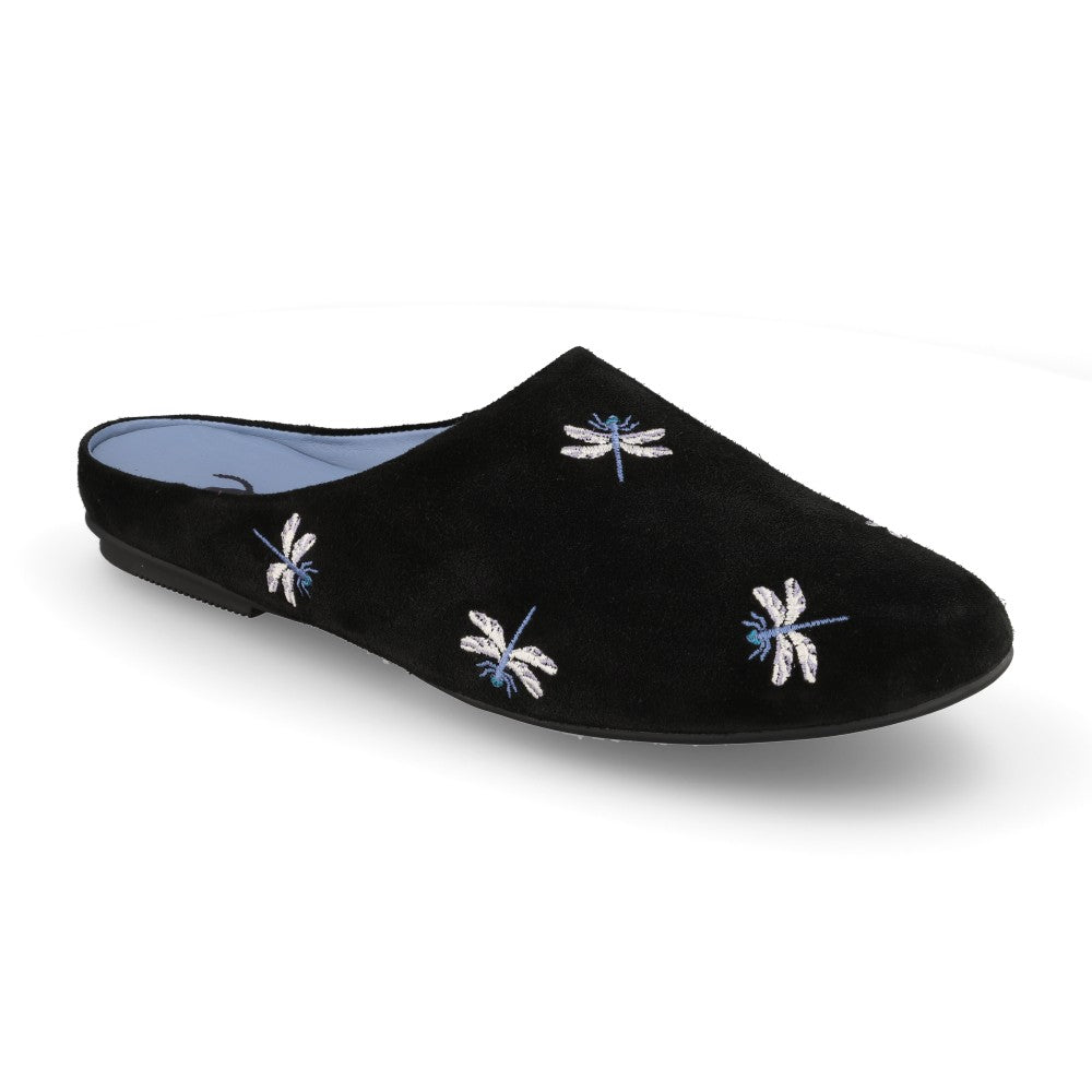 Slip Tóquio Libélula Camurça Preto