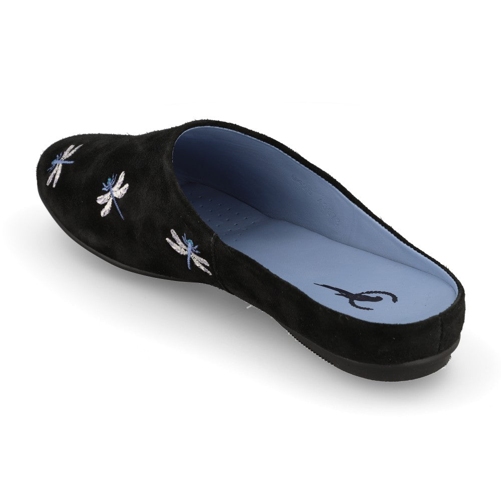 Slip Tóquio Libélula Camurça Preto
