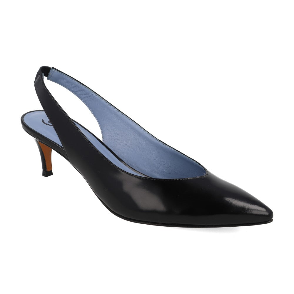 Slingback Classic Couro Preto