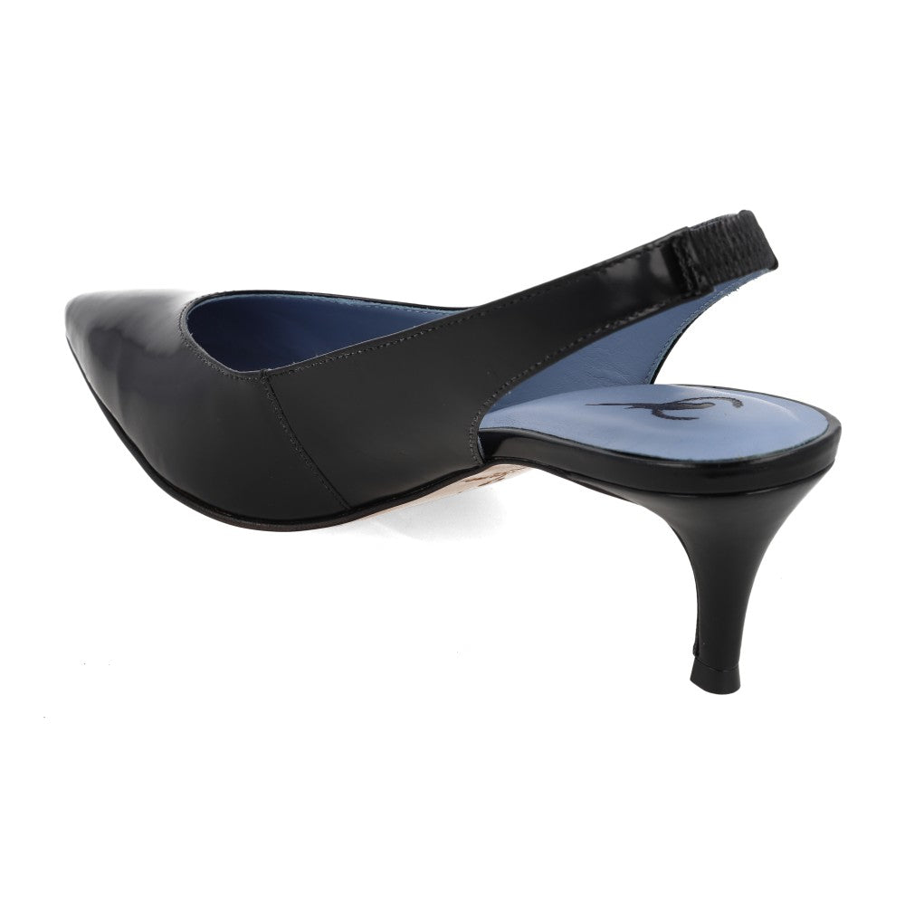 Slingback Classic Couro Preto