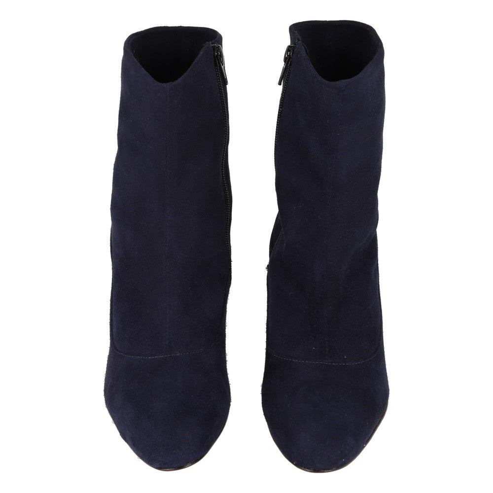 Bota Slim Camurça Azul Marinho