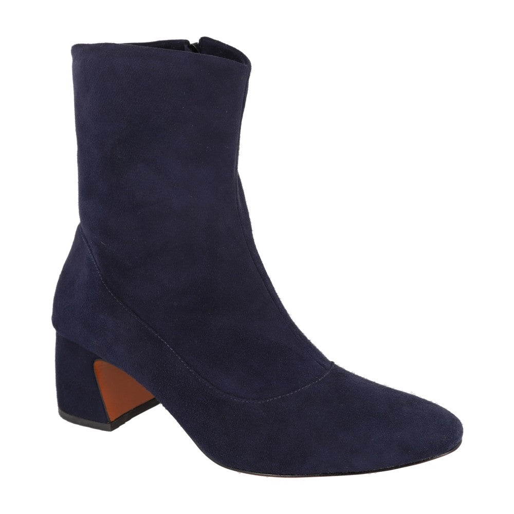 Bota Slim Camurça Azul Marinho