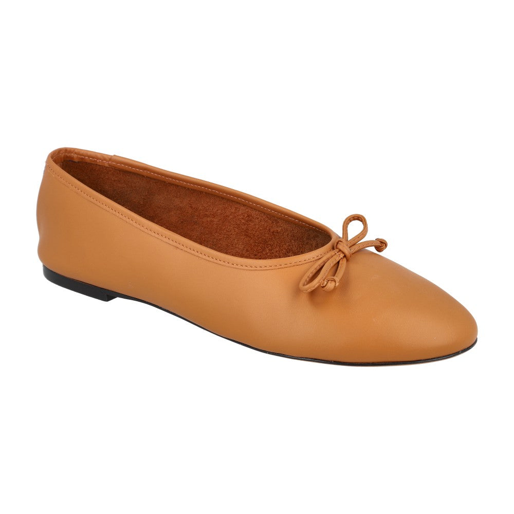 Sapatilha Slip Couro Caramelo