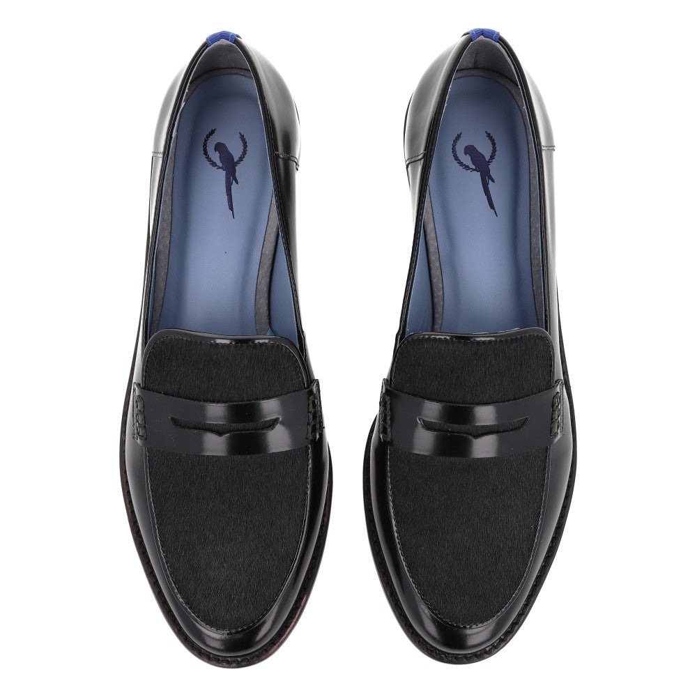 Penny Loafer Duo Wild Couro Preto