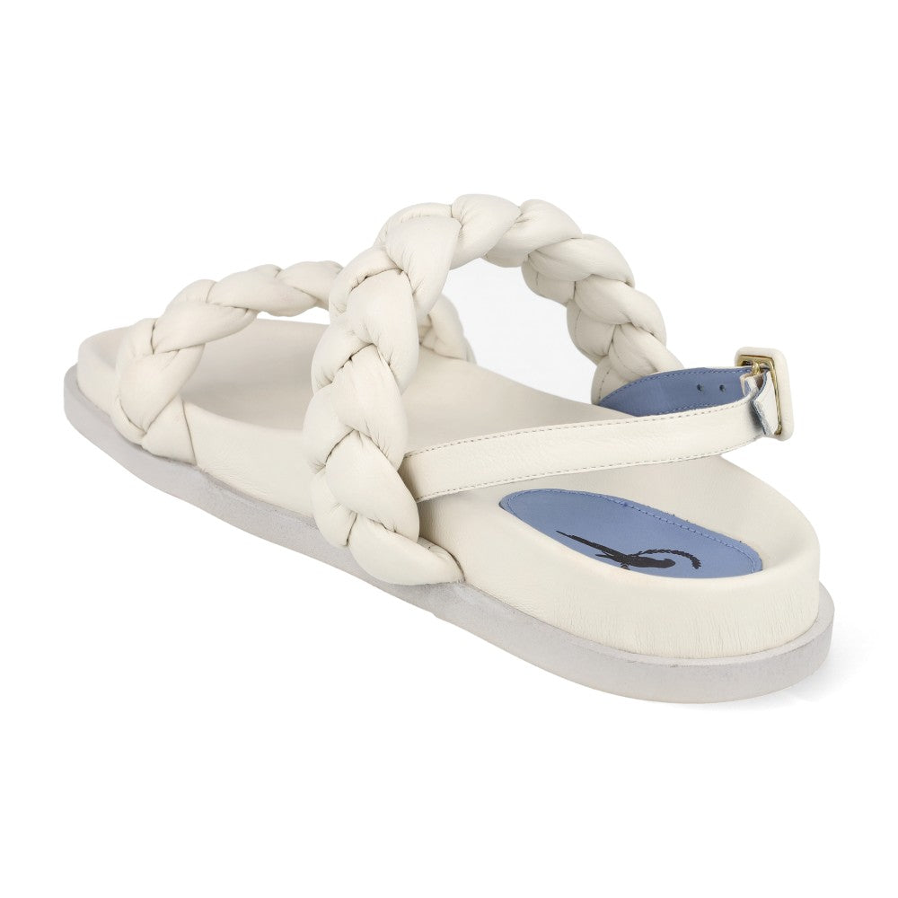 Papete Braids Couro Off White