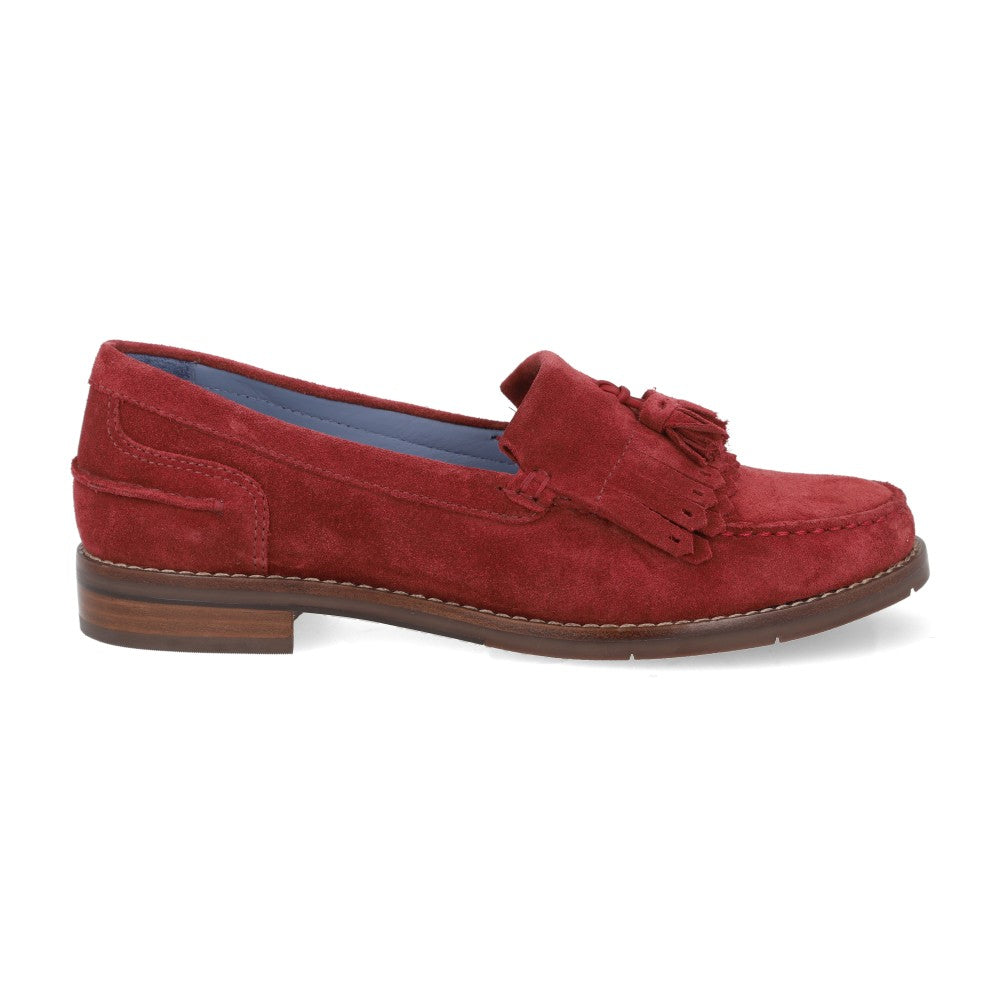 Penny Loafer Boho Tassel Camurça Bordô
