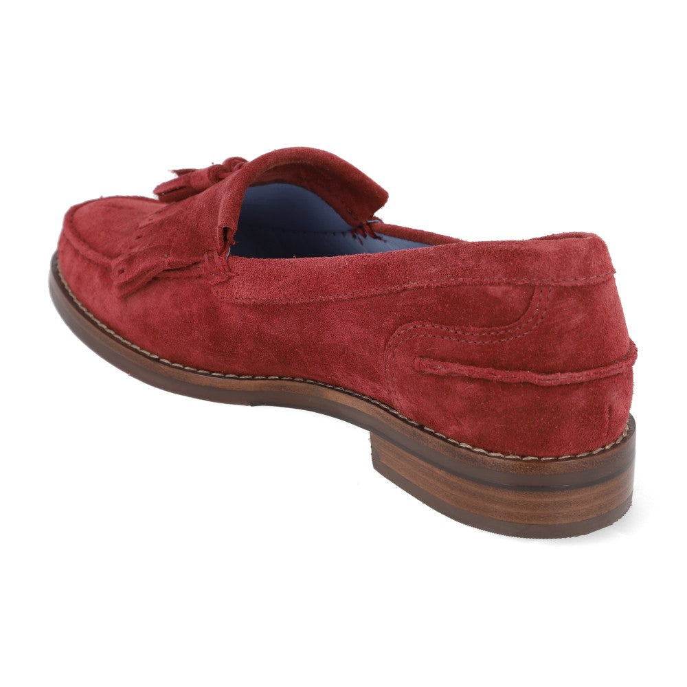 Penny Loafer Boho Tassel Camurça Bordô