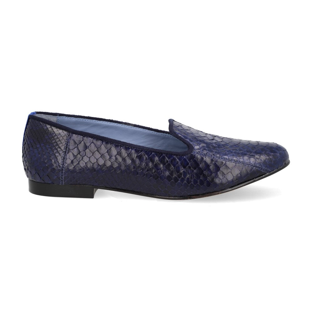Loafer Python Azul Marinho
