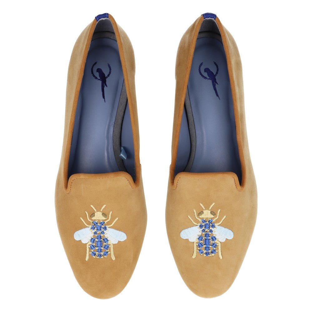 Loafer Insect Camurça Caramelo