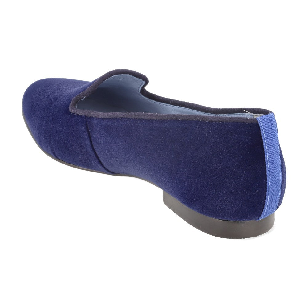 Loafer Liso Veludo Marinho