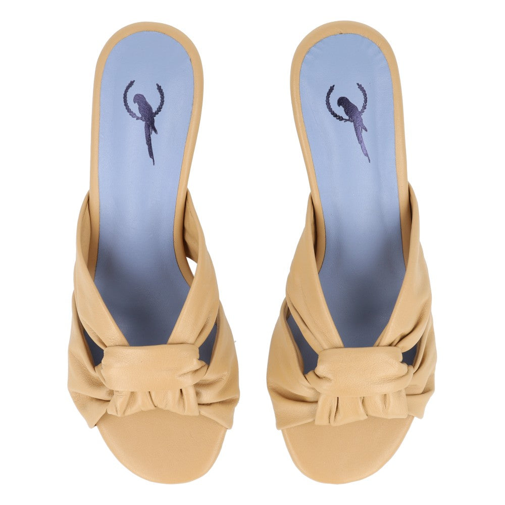 Mule Knot Couro Latte