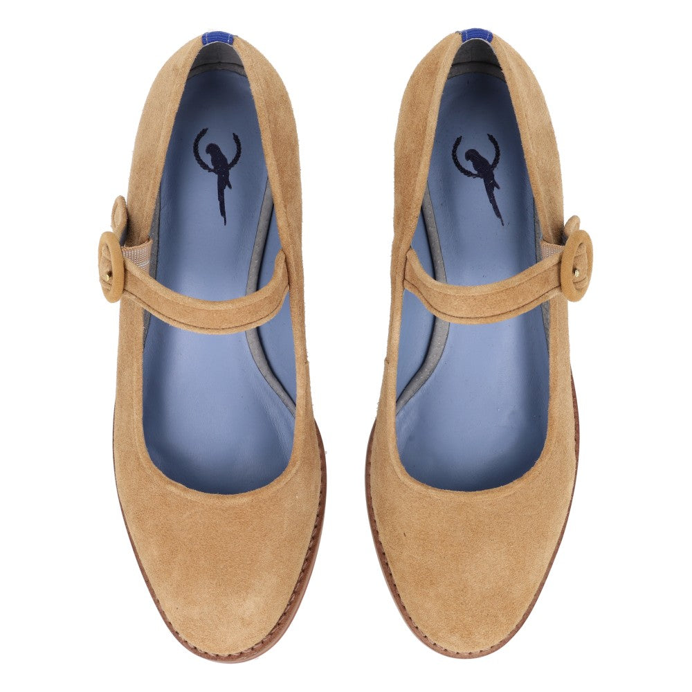 Sapatilha Doll Clara Camurça Bege