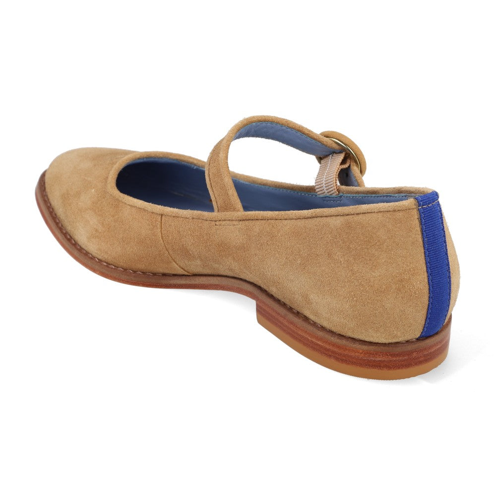 Sapatilha Doll Clara Camurça Bege