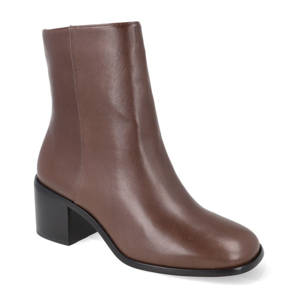 Bota Square Couro Marrom