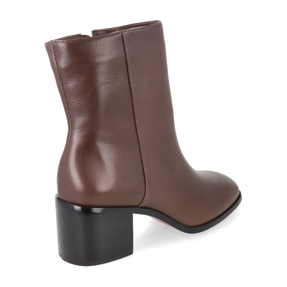 Bota Square Couro Marrom
