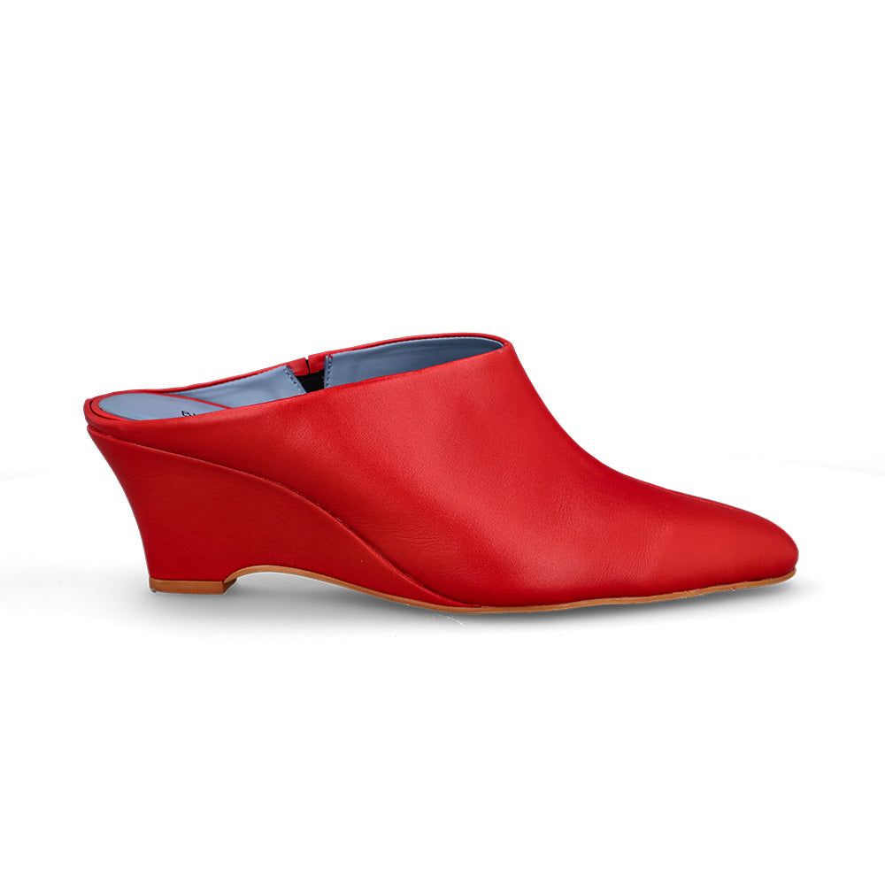 Mule Royal Couro Vermelho