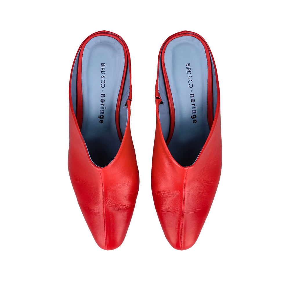 Mule Royal Couro Vermelho