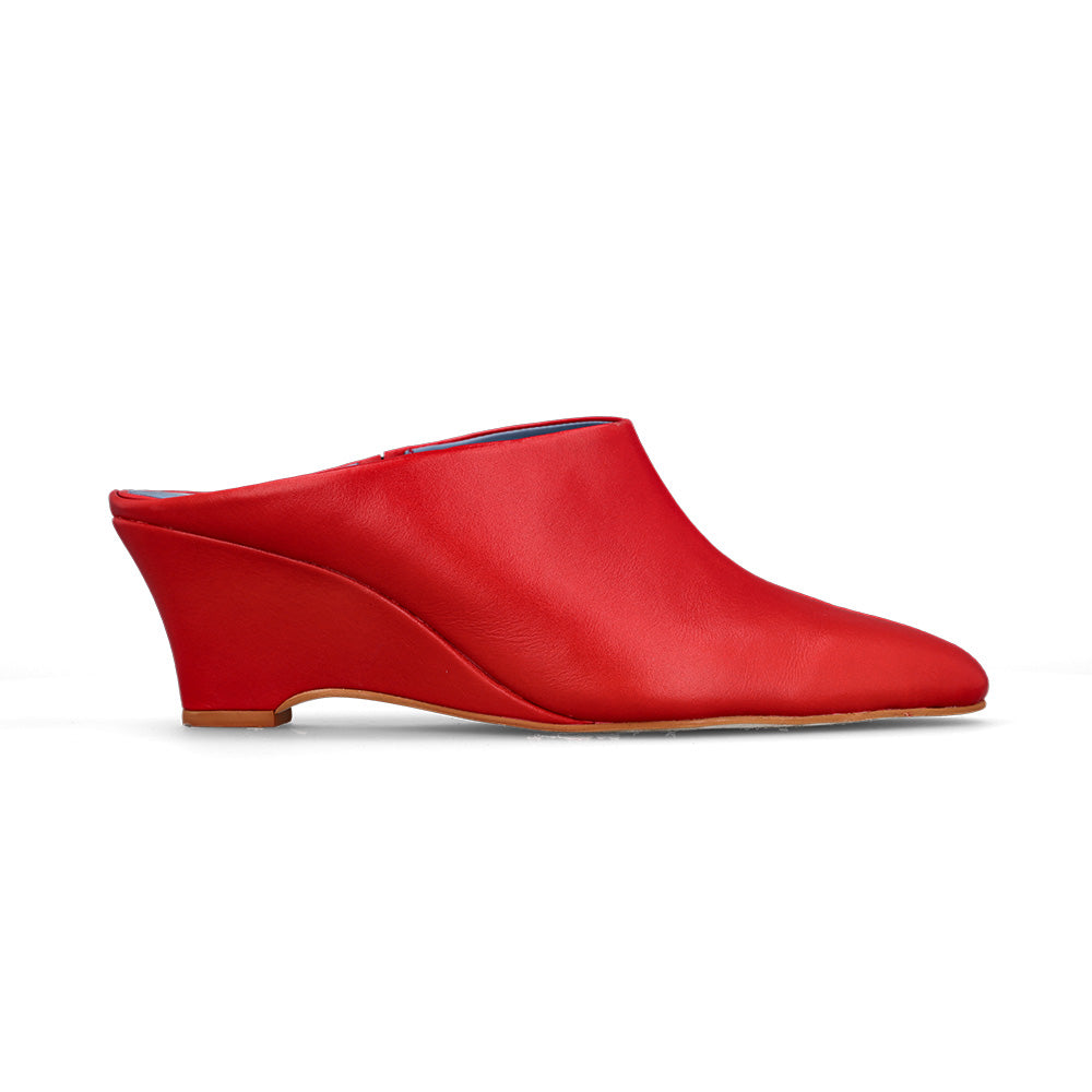 Mule Royal Couro Vermelho