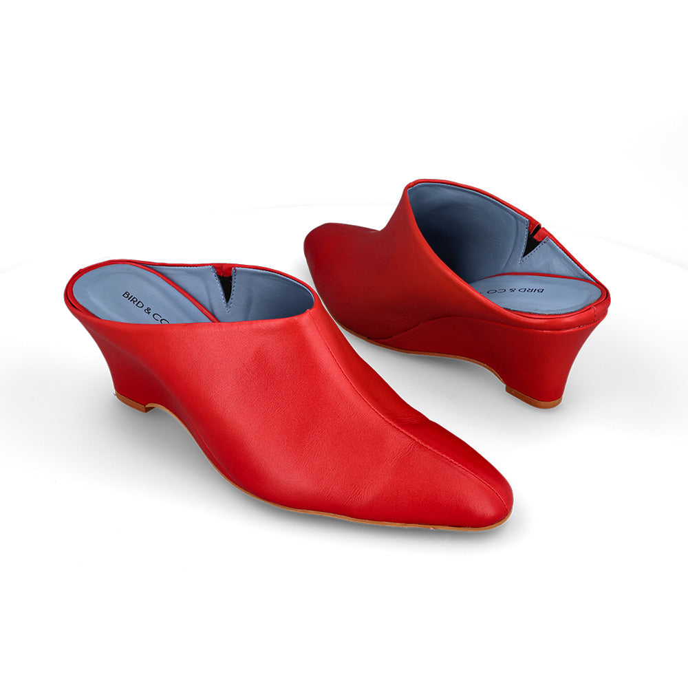 Mule Royal Couro Vermelho