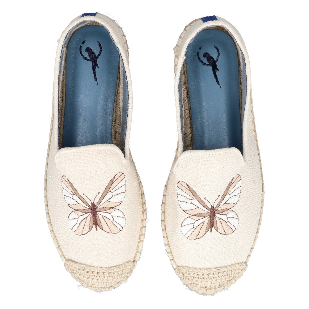 Espadrille Butterfly Lona Off White