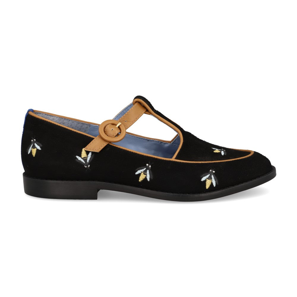 Loafer Buckle Firefly Camurça Preto