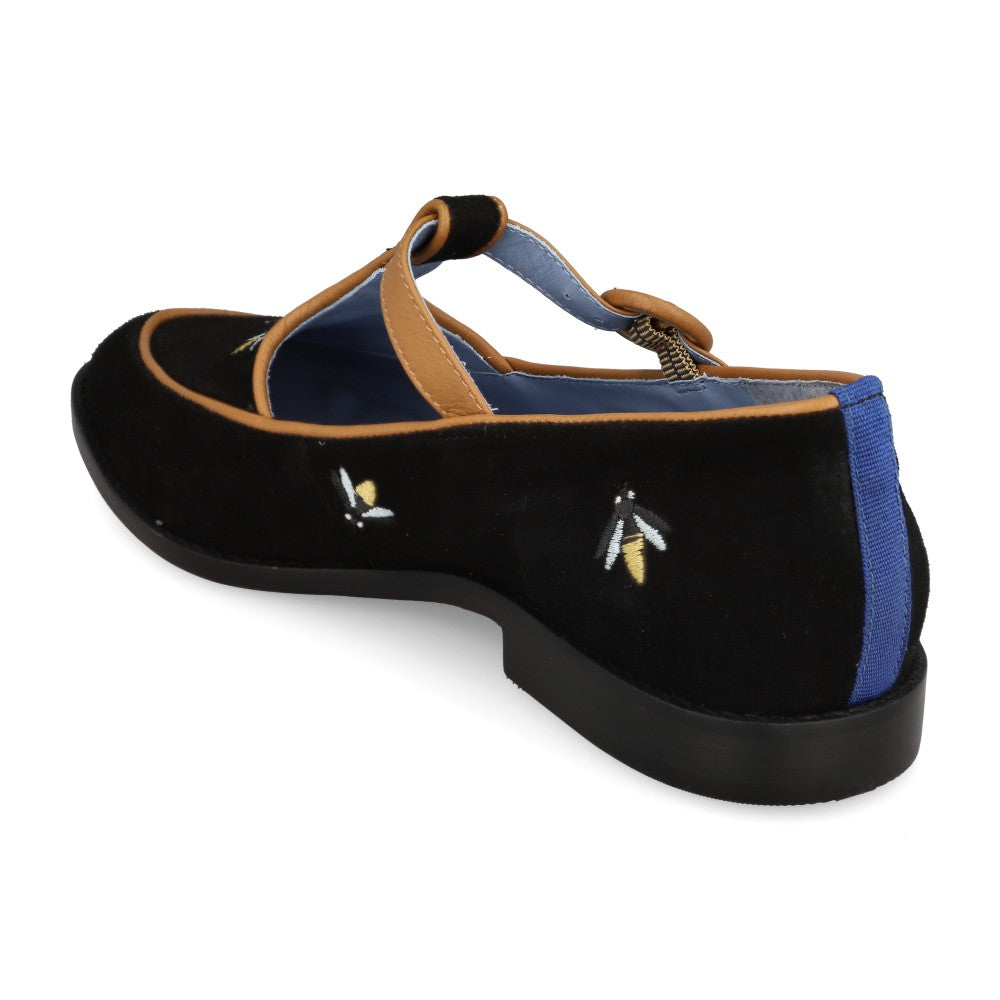 Loafer Buckle Firefly Camurça Preto
