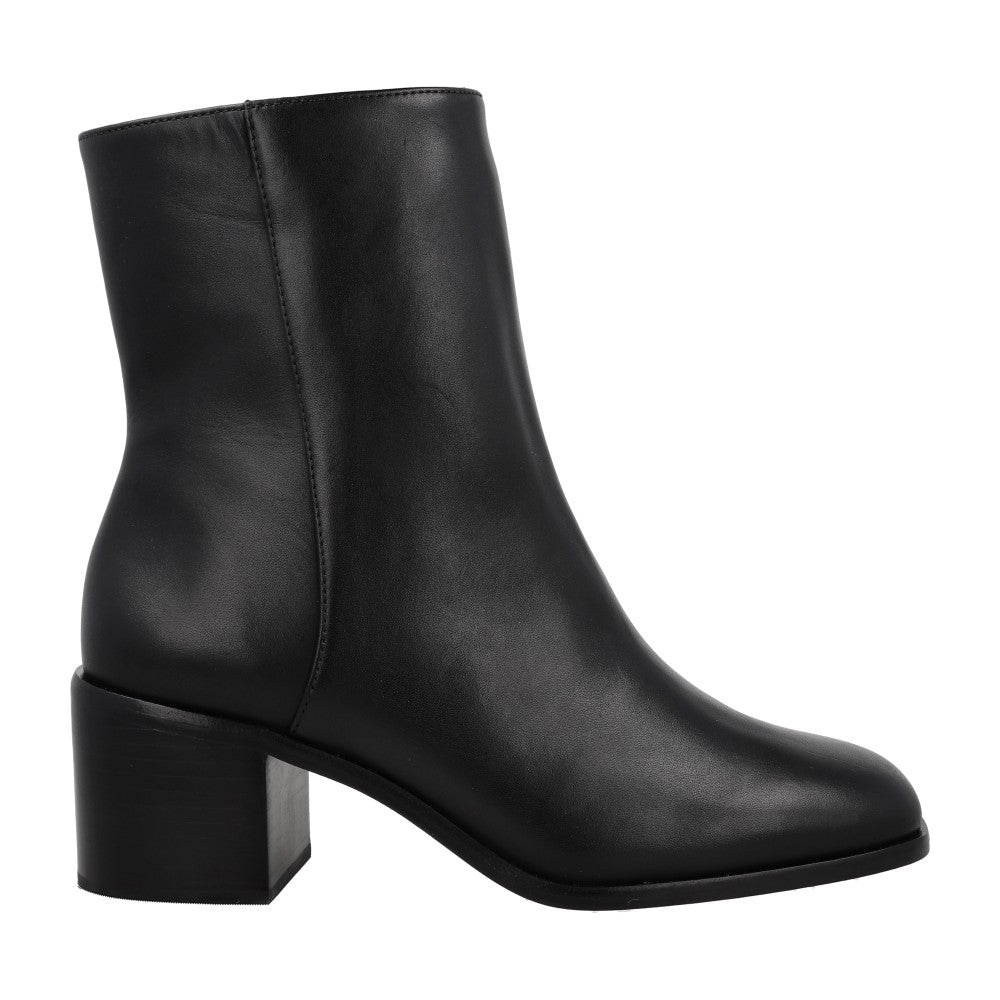 Bota Square Couro Preto