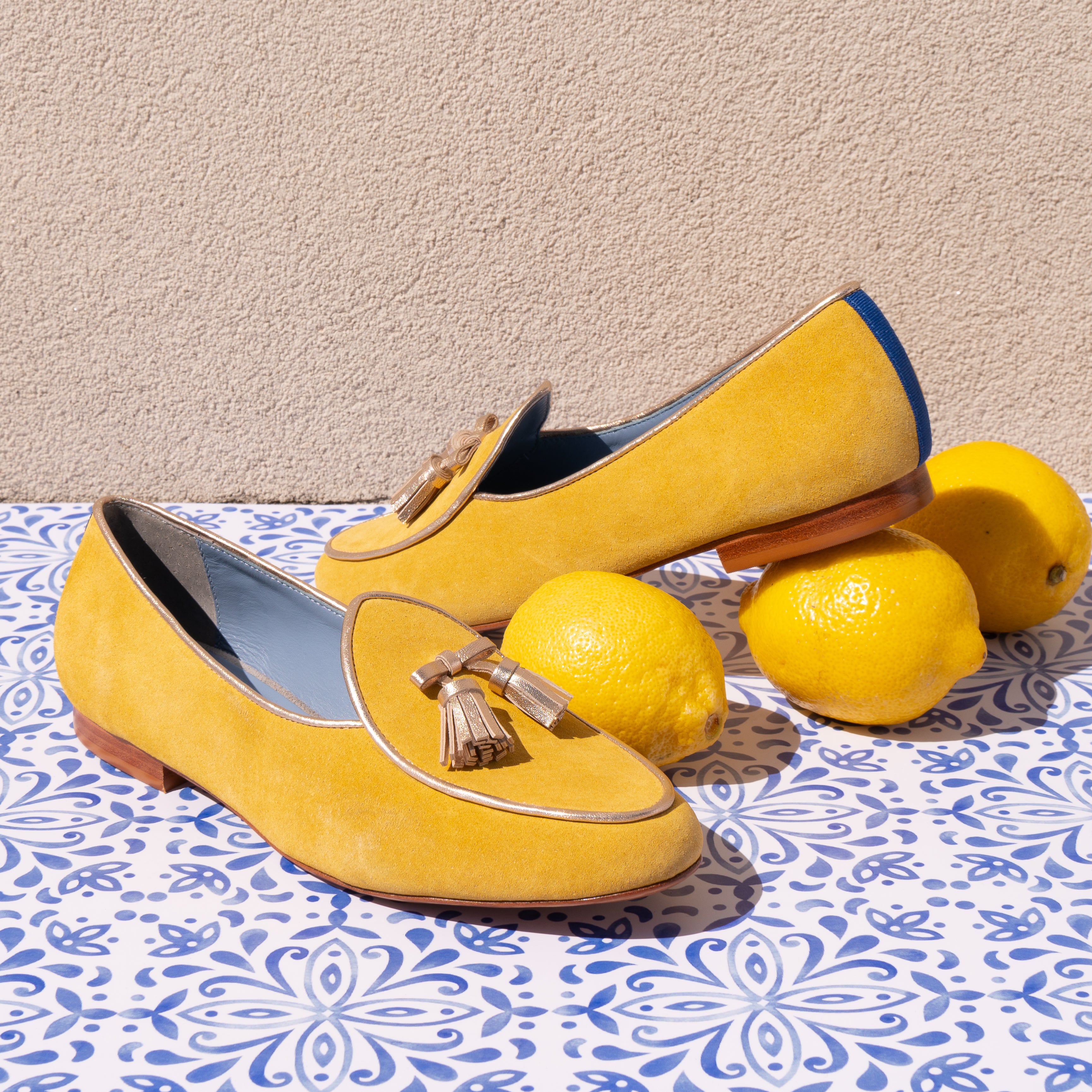 Loafer Bow Tie Camurça Amarelo