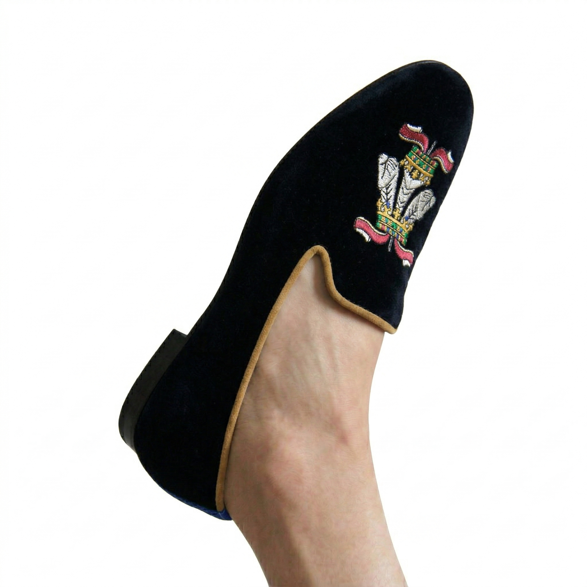 Loafer Cocar Veludo Preto