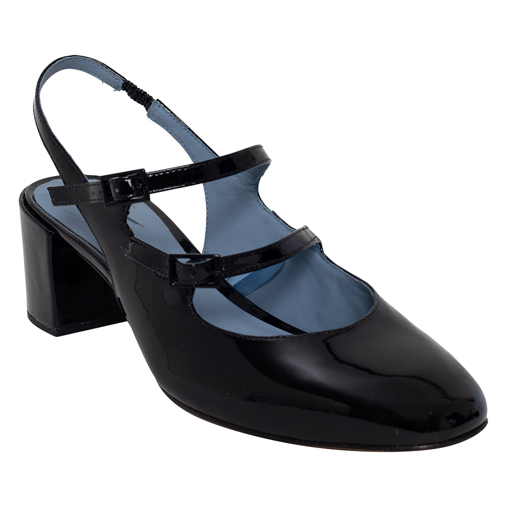 Slingback Doll Verniz Preto