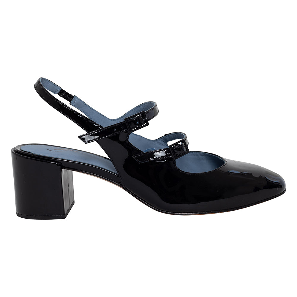 Slingback Doll Verniz Preto