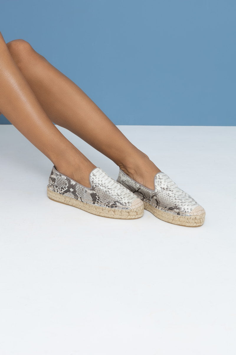 Espadrille Exotic Python Branco
