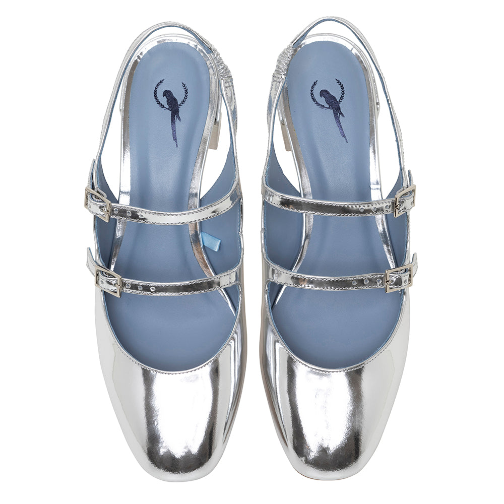 Slingback Doll Specchio Prata