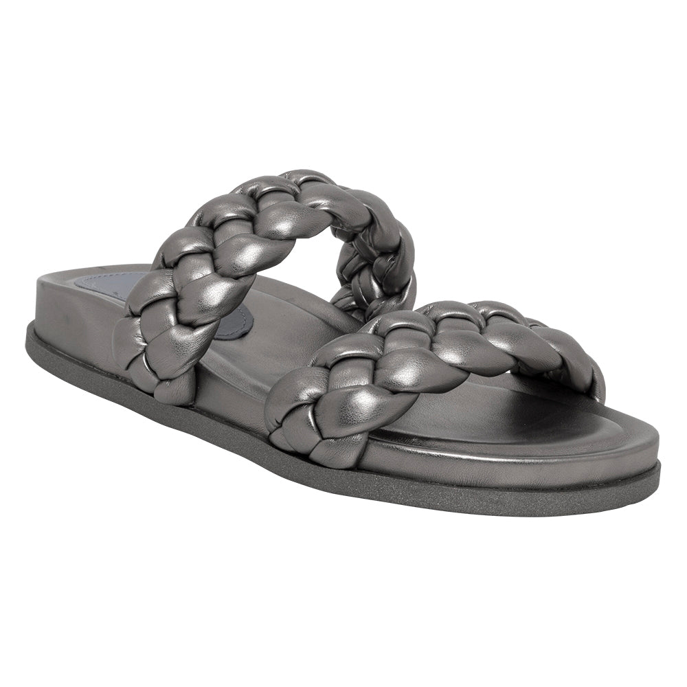 Slider Acolchada Trançada Pewter