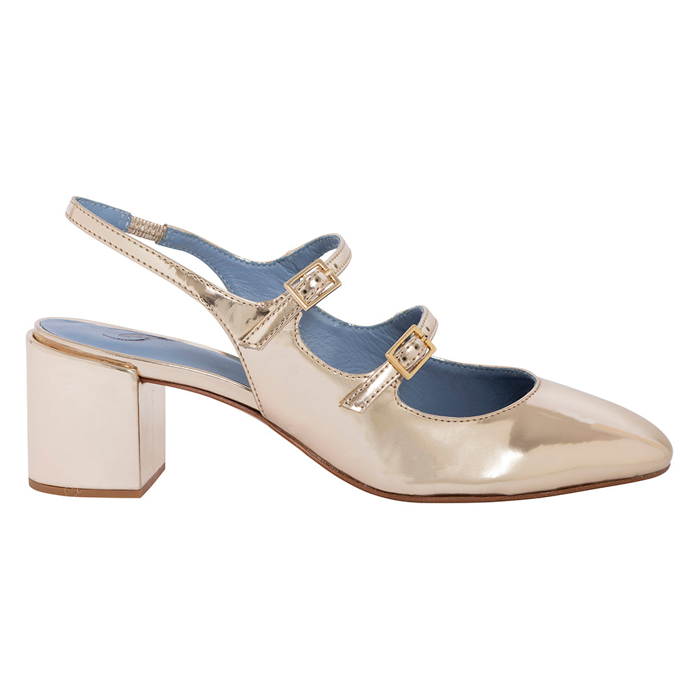 Slingback Doll Specchio Ouro