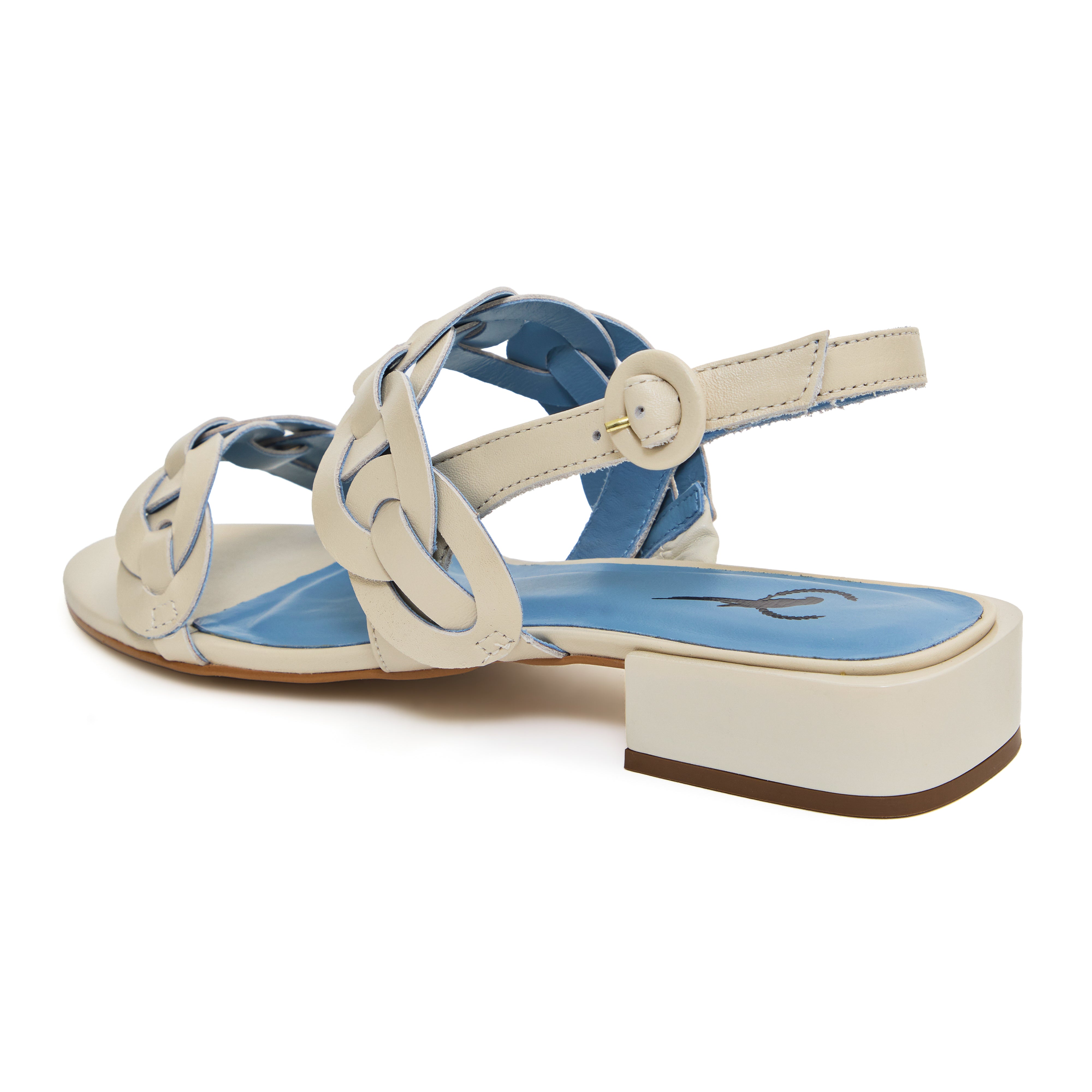 Rasteira Aros Couro Off White
